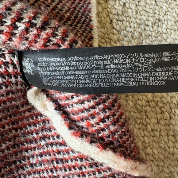 Zara Knitwear Aztec Belted Cardigan Sweater S | Southwestern Boho Cozy - Picture 6 of 9